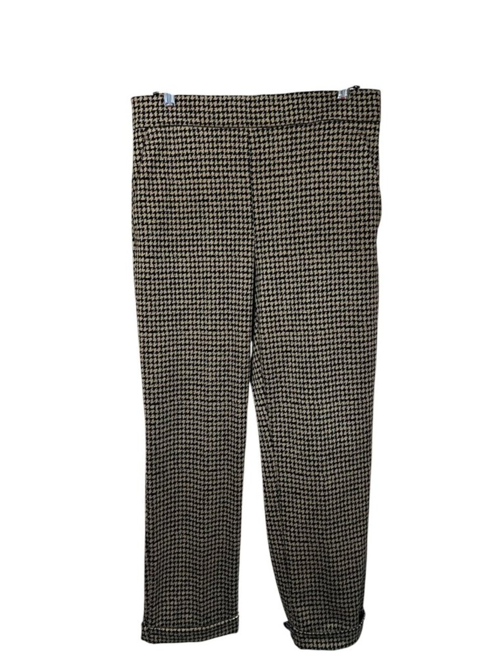 Ann Taylor Factory Houndstooth School Girl Academia Business Cuffed Pants Sz M